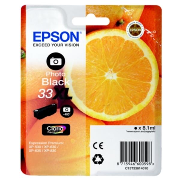 Bilde: Epson Epson 33XL Blekkpatron fotosvart, 400 sider T3361 Tilsvarer: N/A