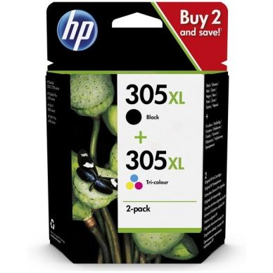 Bilde: HP HP 305 XL 3-farger & svart Blekkpatron 2-pack 6ZA94AE